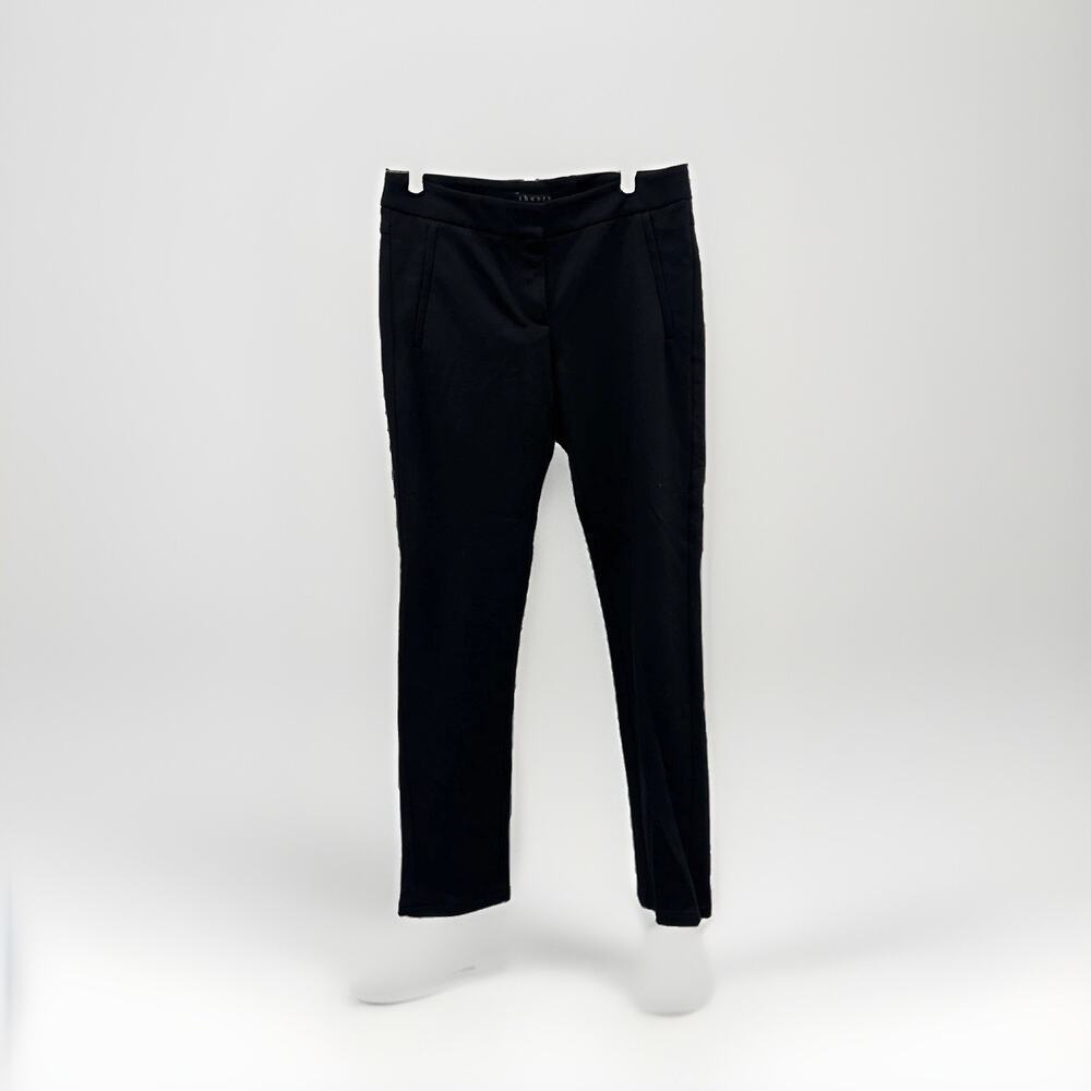 Theory Dress Pants Womens 2 Black New Stretch Low Rise Skinny